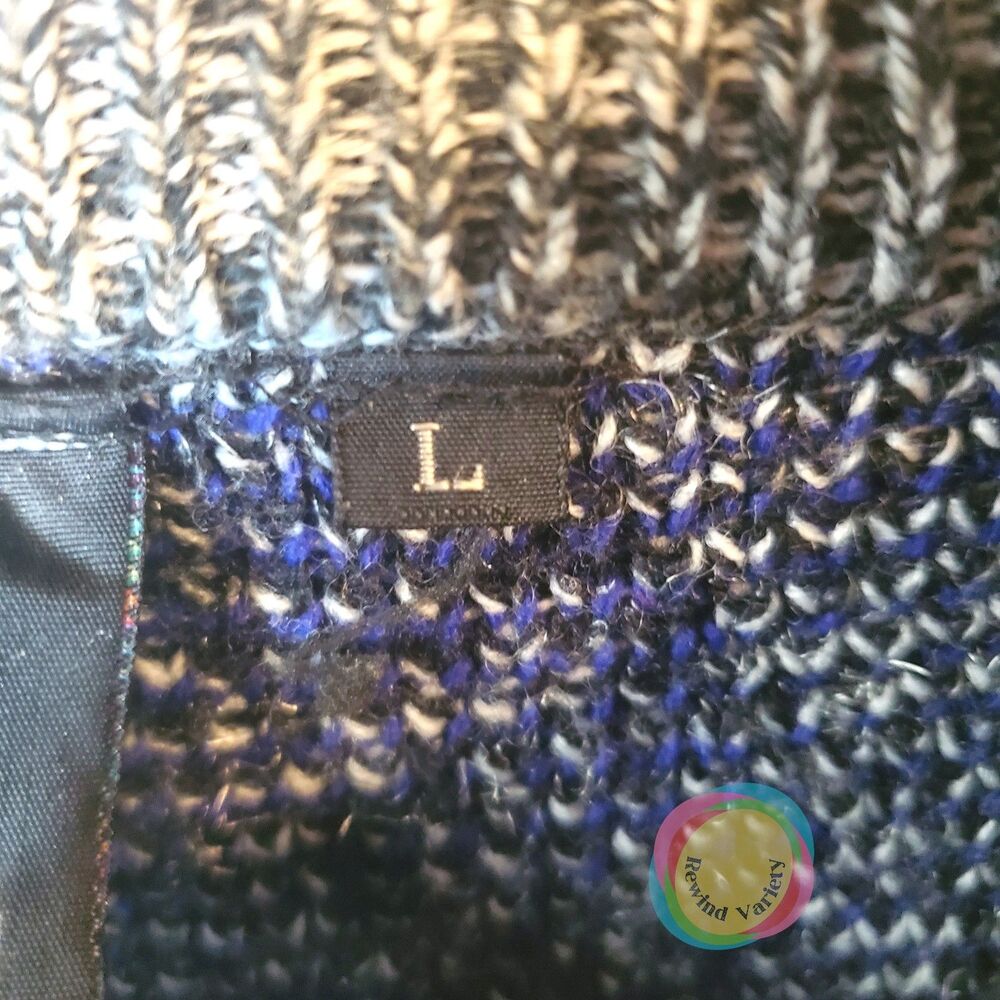 Vintage Spettro Geometric Knit Sweater Purple Men L - Picture 9 of 14